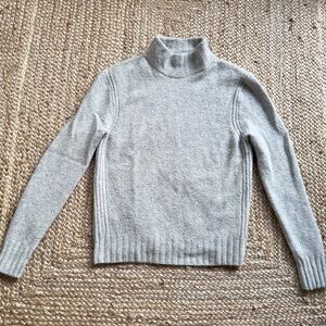 J. Crew Light Gray Mock Neck Merino Alpaca Sweater size M